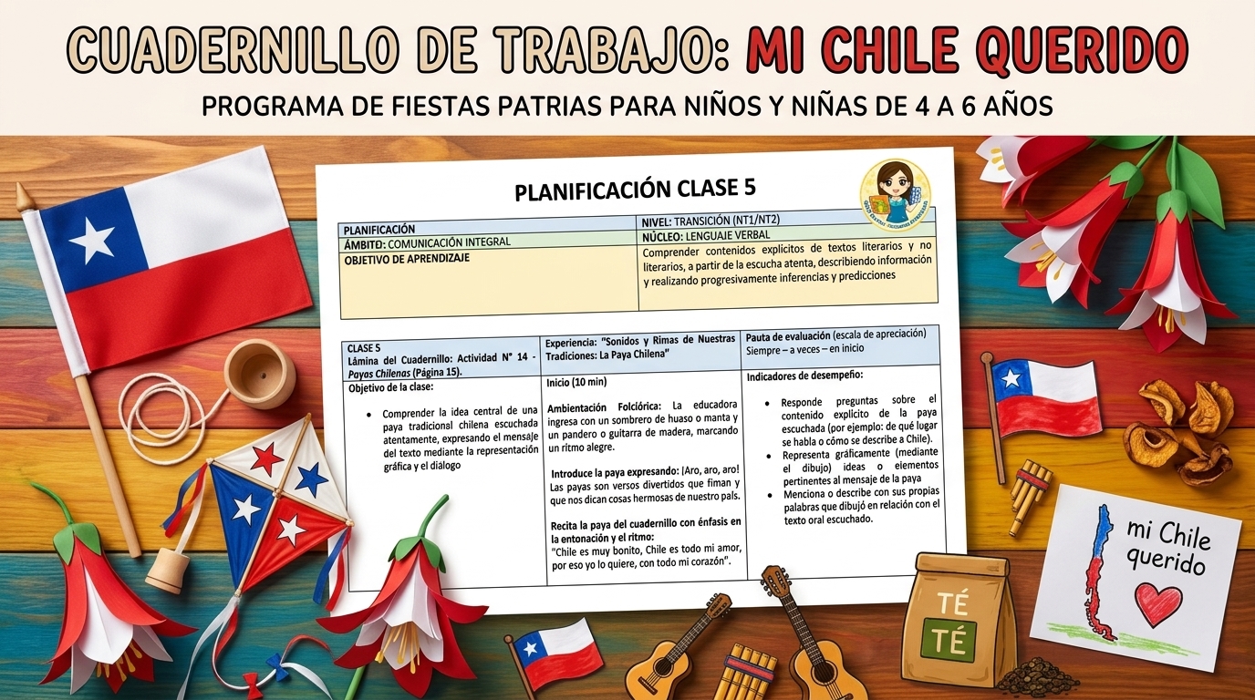 Ficha del catálogo: PLANIFICACION "MI CHILE QUERIDO"