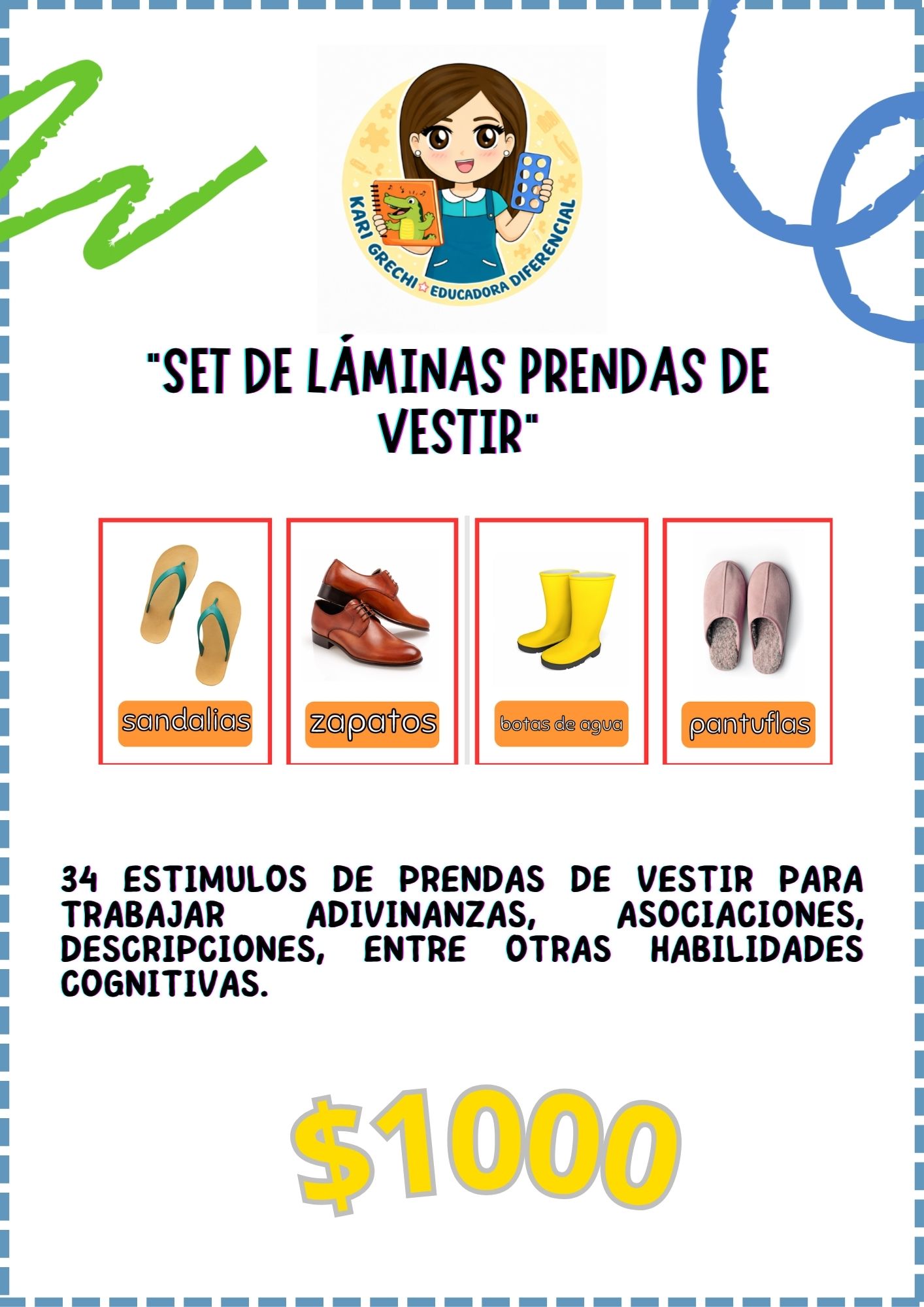 Ficha del catálogo: TARJETAS PRENDAS DE VESTIR