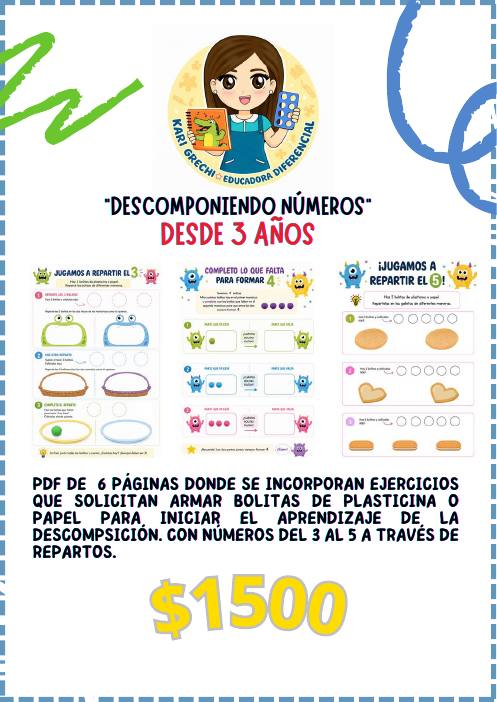 Ficha del catálogo: Descomponiendo números desde los 3 años