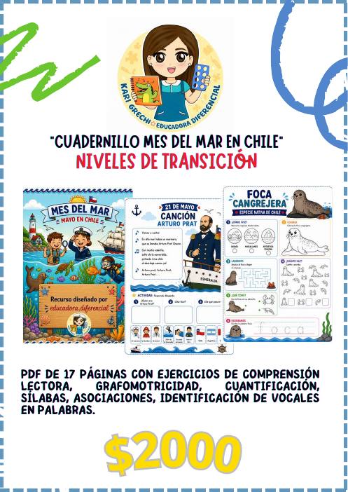 Ficha del catálogo: Cuadernillo mes del mar en Chile