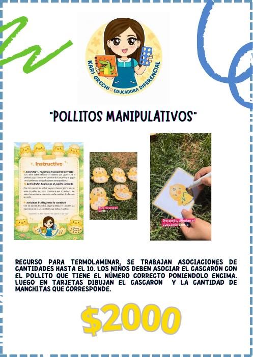 Ficha del catálogo: Pollitos manipulativos