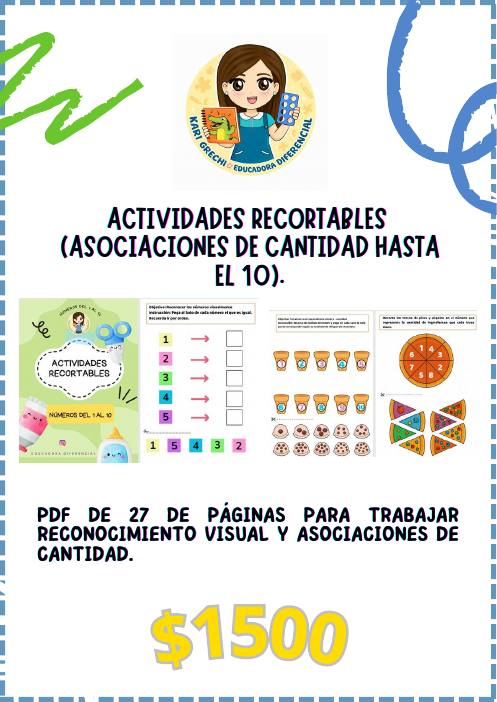 Ficha del catálogo: Actividades recortables de cantidad hasta el 10
