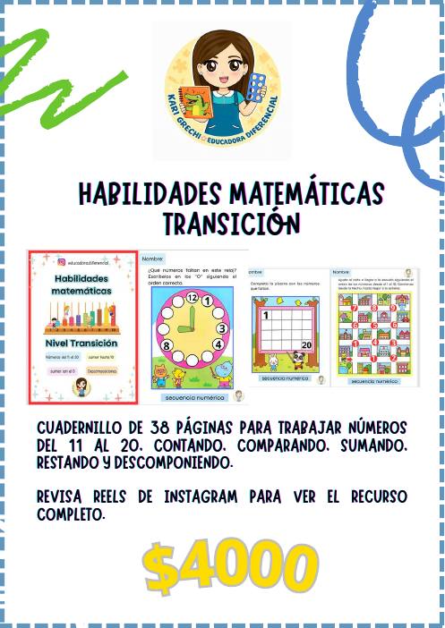 Ficha del catálogo: Habilidades matemáticas transición