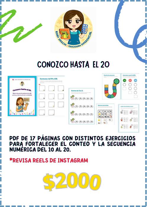 Ficha del catálogo: Conozco hasta el 20