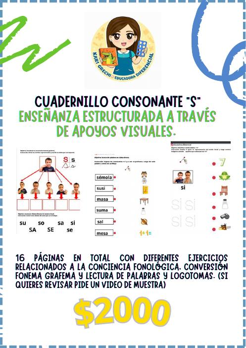 Ficha del catálogo: Cuadernillo consonante S