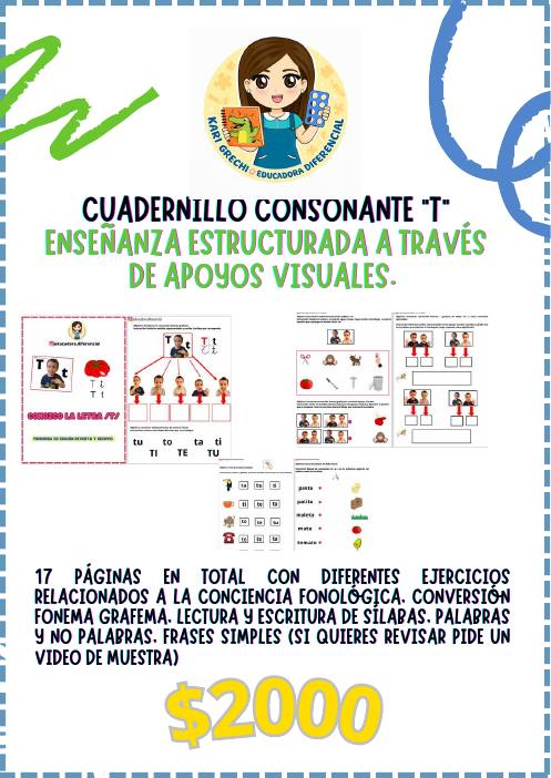 Ficha del catálogo: Cuadernillo consonante T