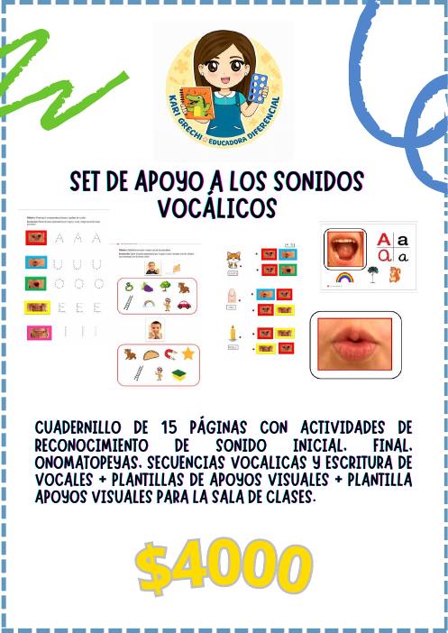 Ficha del catálogo: Set de apoyo a los sonidos vocálicos