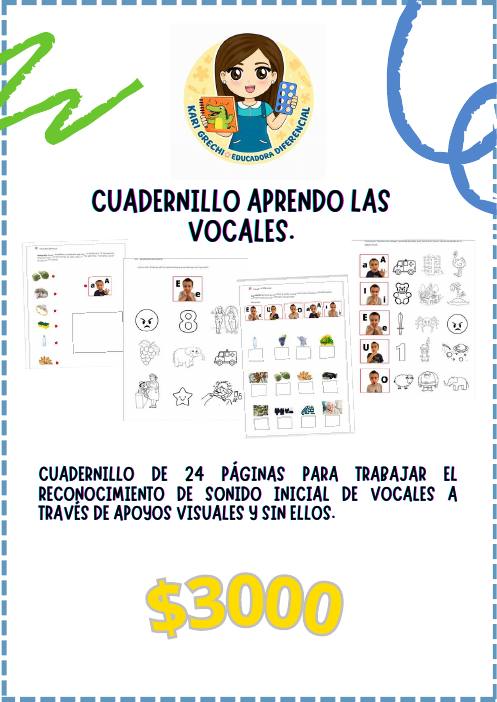 Ficha del catálogo: Cuadernillo aprendo las vocales