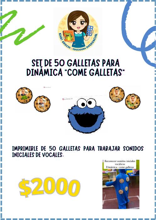 Ficha del catálogo: Set de 50 galletas para Come galletas