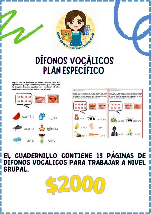 Ficha del catálogo: Dífonos vocálicos
