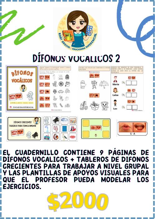 Ficha del catálogo: Dífonos vocálicos 2
