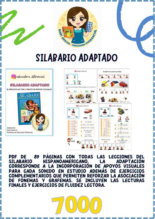Ficha del catálogo: Silabario adaptado