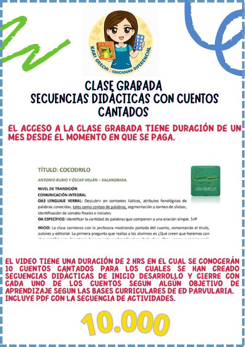 Ficha del catálogo: Secuencias didácticas con cuentos cantados